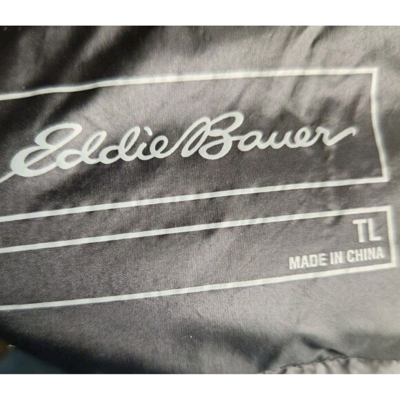 Eddie Bauer Down Vest Mens Tall Large Black EB650 Insulated Puffer Lightweight - Picture 6 of 10